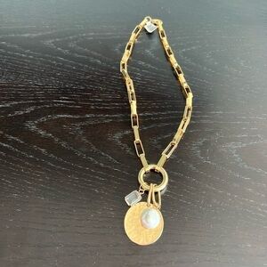 Devon Leigh Gold Pendant with Stones Necklace
